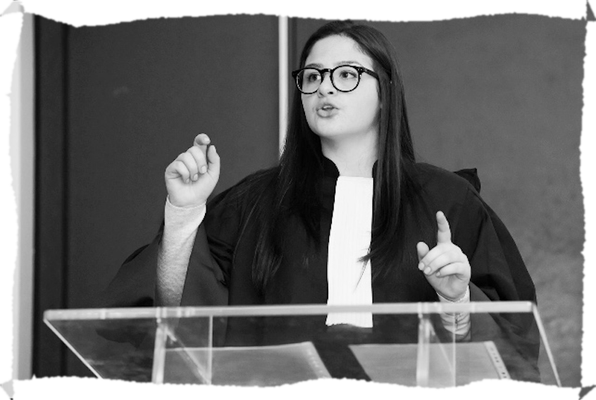 Solène Abboud au concours de plaidoirie en 2015